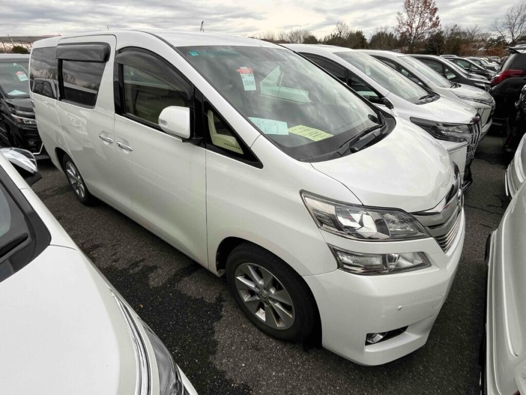 2012 Toyota Vellfire white exterior view