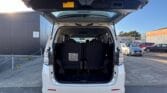 2012 Toyota Vellfire white trunk view