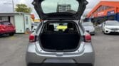open trunk view of silver luxury 2014 Mazda Demio