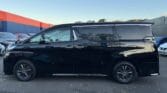 full side view of used luxury black 2016 Toyota Vellfire