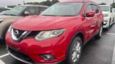 front side view of red 2015 Nissan X-Trail