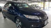 front side view of dark blue 2017 Honda Grace