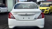 back view of white 2015 Nissan Latio