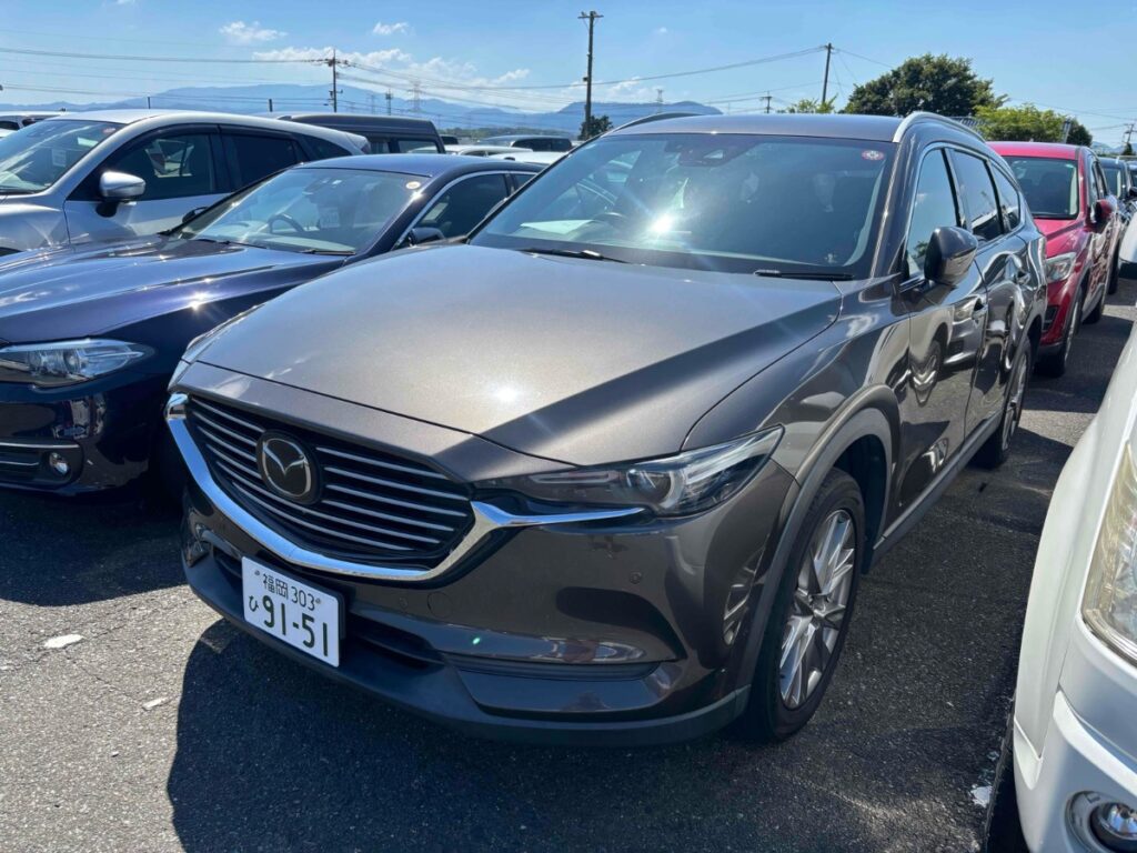 front side view of brown 2018 Mazda CX-8